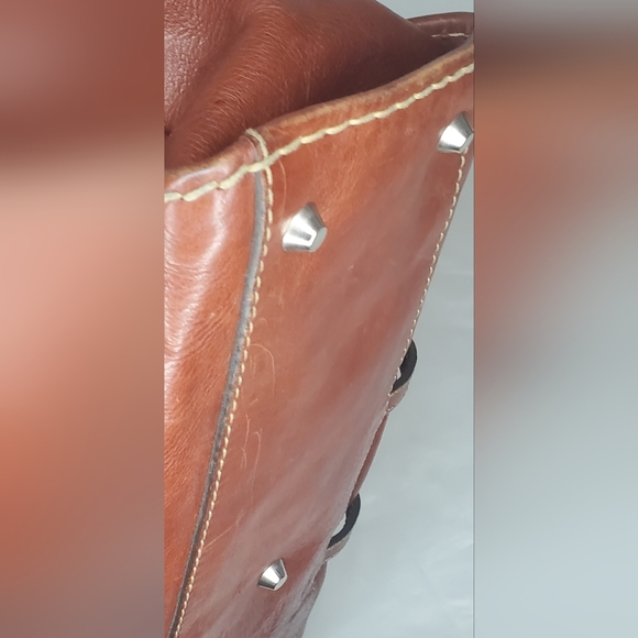 Chloe Vintage Edith -Boston Brown Buffalo Leather Satchel HandBag - Picture 10 of 16